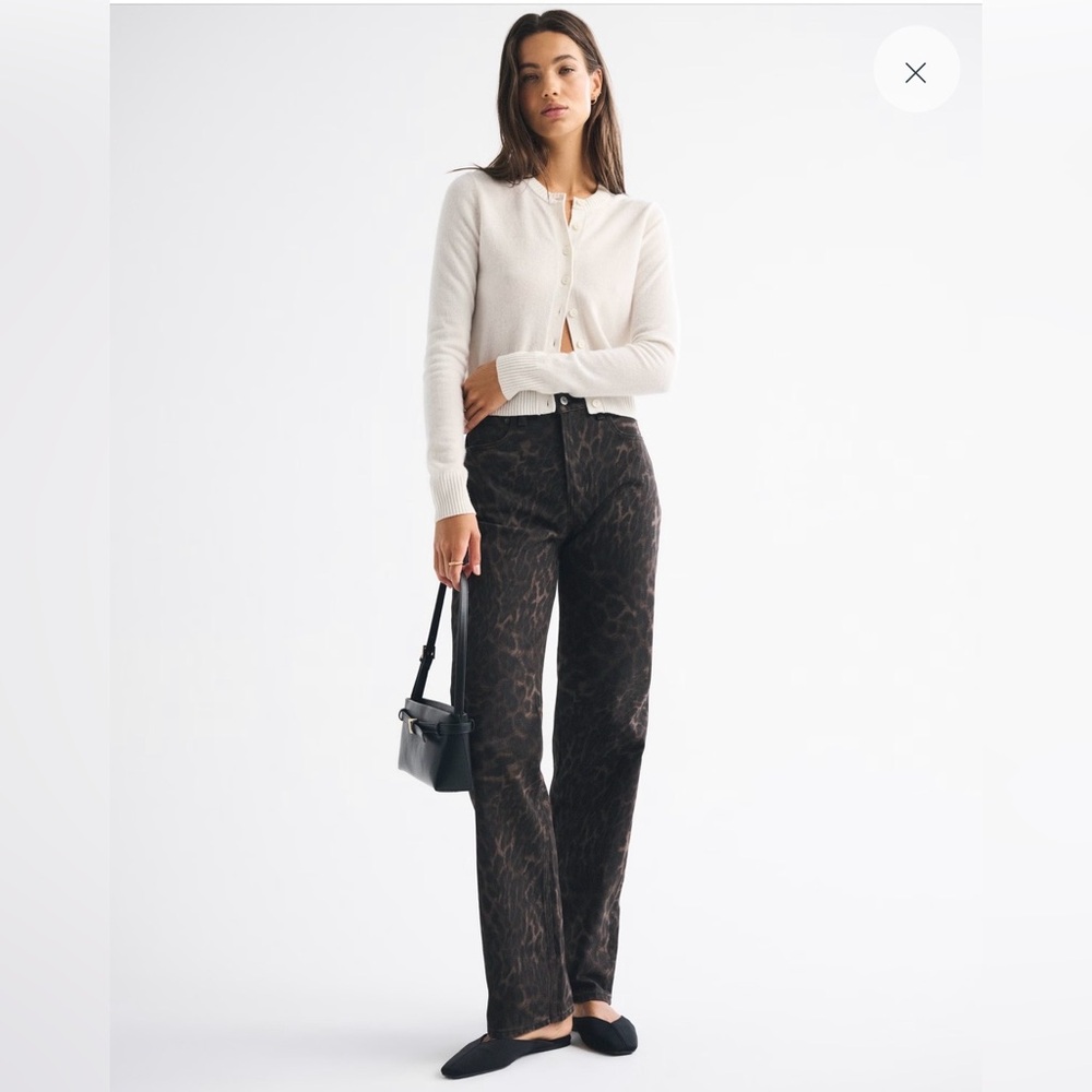 High Rise 90s Relaxed Leopard Print Jean